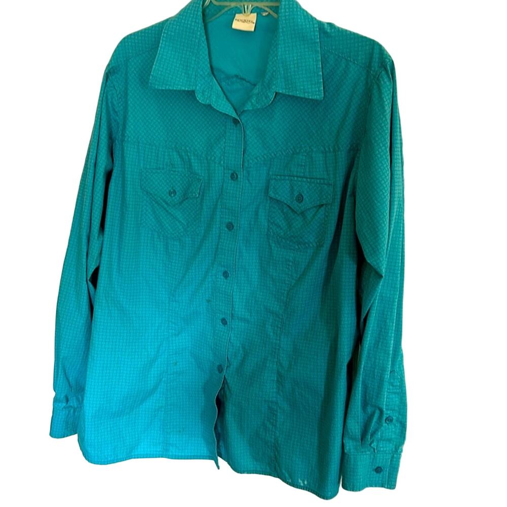 Rockies Men’s XL long sleeve cotton button down, western style